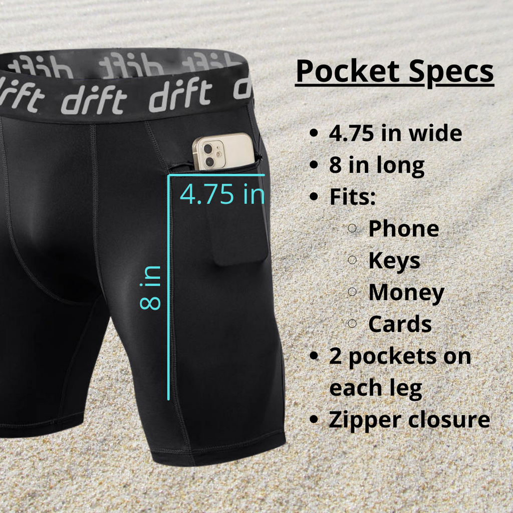 DRFT Men's Pocketed Compression Shorts - DRFT Products